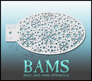 Bad Ass Mini Stencil - H11 Snowflake Craze