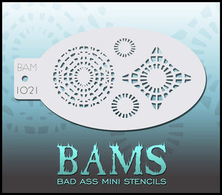 Bad Ass Mini Stencil - 1021 Mandalas Stencil
