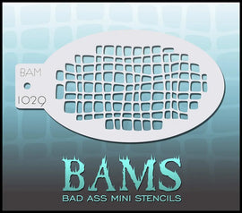Bad Ass Mini Stencil - 1029 Squares Stencil Bad Ass Stencils
