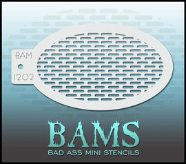 Bad Ass Mini Stencil - 1202 Geometric Mesh Stencil Bad Ass Stencils