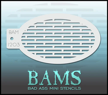Bad Ass Mini Stencil - 1203 Geometric Brick Stencil Bad Ass Stencils