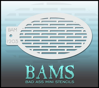 Bad Ass Mini Stencil - 1203 Geometric Brick Stencil