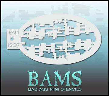 Bad Ass Mini Stencil - 1207 Geometric stencil Bad Ass Stencils
