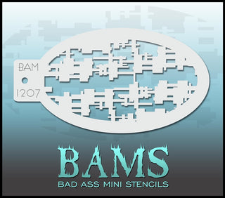 Bad Ass Mini Stencil - 1207 Geometric stencil