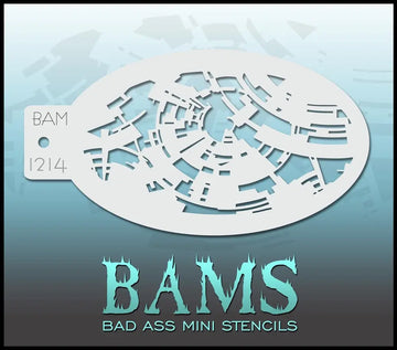 Bad Ass Mini Stencil - 1214 Geometric Stencil Bad Ass Stencils