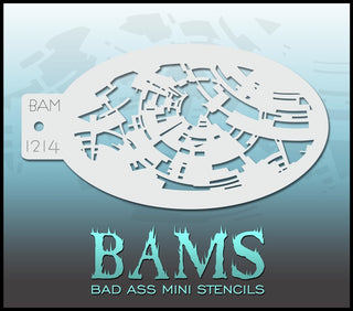 Bad Ass Mini Stencil - 1214 Geometric Stencil