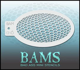 Bad Ass Mini Stencil - 1216 Honey Comb Stencil Bad Ass Stencils