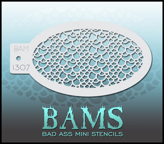 Bad Ass Mini Stencil - 1307 Mermaid Scales