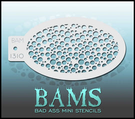 Bad Ass Mini Stencil - 1310 Random Dots Stencil Bad Ass Stencils