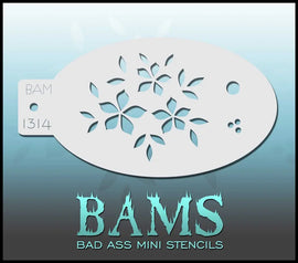 Bad Ass Mini Stencil - 1314 Flowers Bad Ass Stencils
