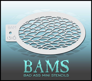 Bad Ass Mini Stencil - 1316 Reptile Scales Stencil