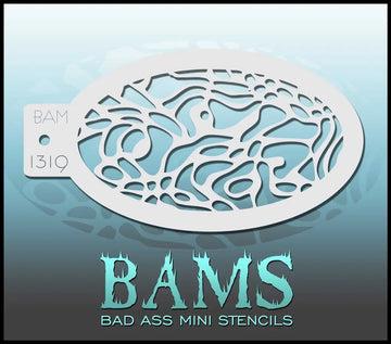 Bad Ass Mini Stencil - 1319 Oil Slick Bad Ass Stencils