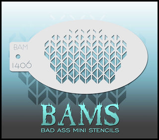 Bad Ass Mini Stencil - 1406 Geometric Stencil