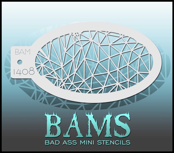 Bad Ass Mini Stencil - 1408 Geometric Triangles Stencil