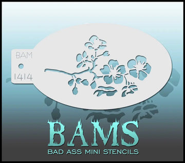 Bad Ass Mini Stencil - 1414 Cherry Blossoms Bad Ass Stencils