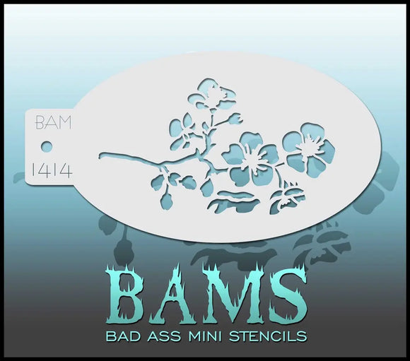 Bad Ass Mini Stencil - 1414 Cherry Blossoms Bad Ass Stencils