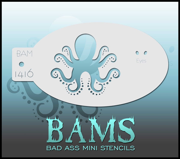 Bad Ass Mini Stencil - 1416 Octopus Stencil