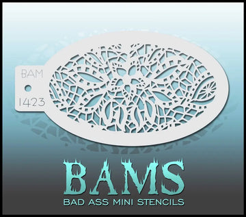 Bad Ass Mini Stencil - 1423 Stained Glass Stencil Bad Ass Stencils