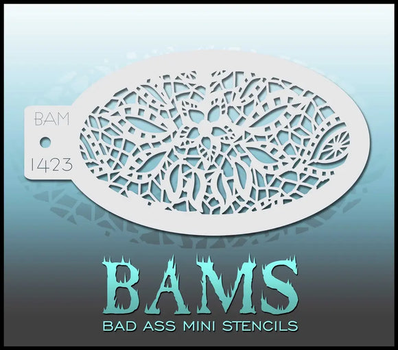 Bad Ass Mini Stencil - 1423 Stained Glass Stencil Bad Ass Stencils