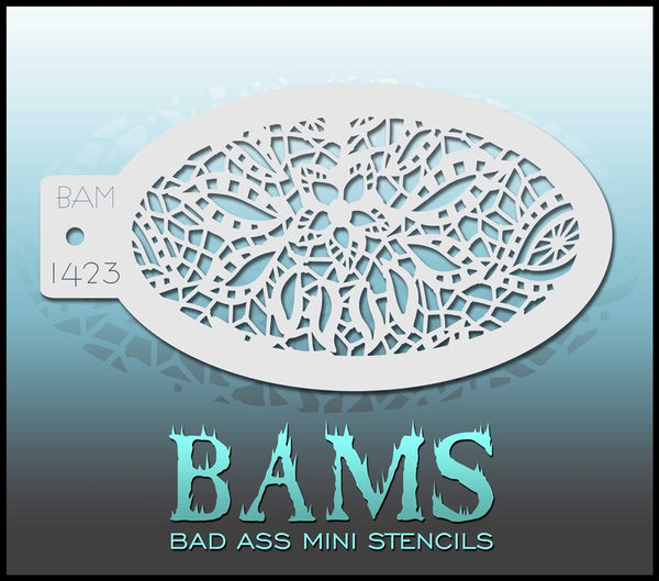 Bad Ass Mini Stencil - 1423 Stained Glass Stencil