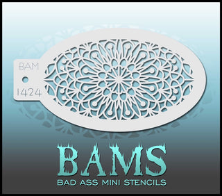 Bad Ass Mini Stencil - 1424 Mandala Stencil