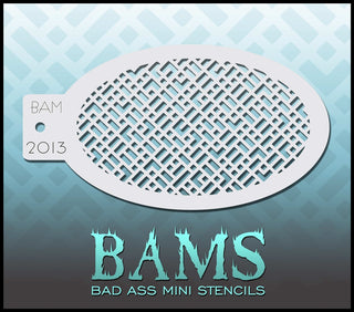 Bad Ass Mini Stencil - 2013 Geometric Lattice