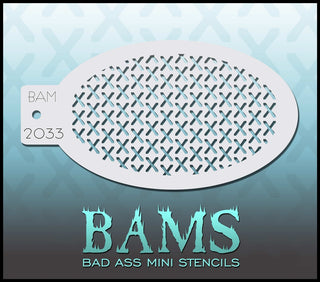 Bad Ass Mini Stencil - 2033 Cross Hatch Stencil