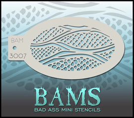 Bad Ass Mini Stencil - 3007 Scales Stencil Bad Ass Stencils