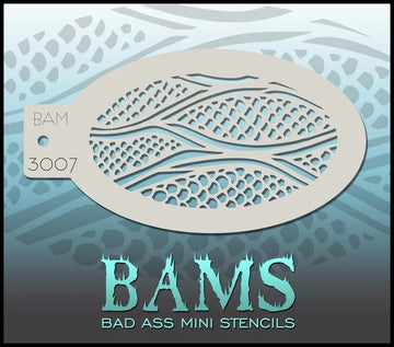 Bad Ass Mini Stencil - 3007 Scales Stencil Bad Ass Stencils