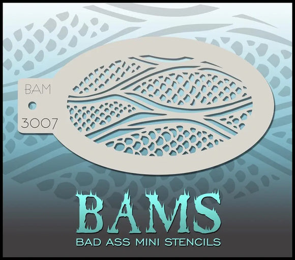 Bad Ass Mini Stencil - 3007 Scales Stencil Bad Ass Stencils