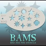 Bad Ass Mini Stencil - 3010 Stars Starburst Stencil