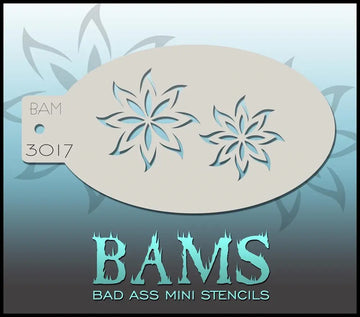 Bad Ass Mini Stencil - 3017 Pinwheels Stencil Bad Ass Stencils