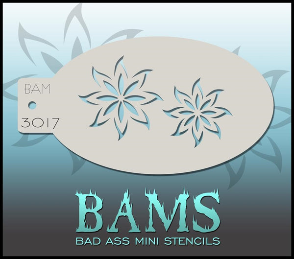 Bad Ass Mini Stencil - 3017 Pinwheels Stencil