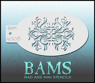 Bad Ass Mini Stencil - 4008 Baroque Stencil Bad Ass Stencils
