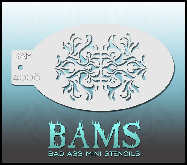 Bad Ass Mini Stencil - 4008 Baroque Stencil