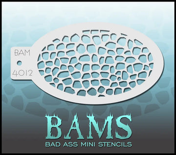 Bad Ass Mini Stencil - 4012 Pebbles Stencil Bad Ass Stencils