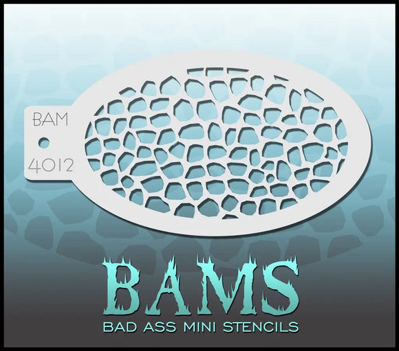 Bad Ass Mini Stencil - 4012 Pebbles Stencil Bad Ass Stencils