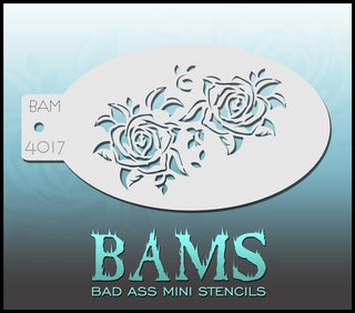 Bad Ass Mini Stencil - 4017 Roses Stencil