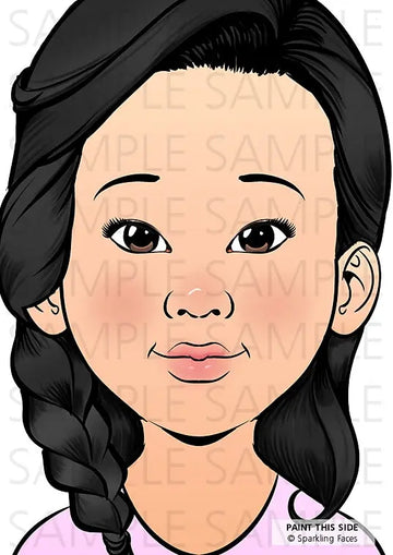 Sparkling Faces Practice Board by Svetlana Keller - Julia Sparkling Faces