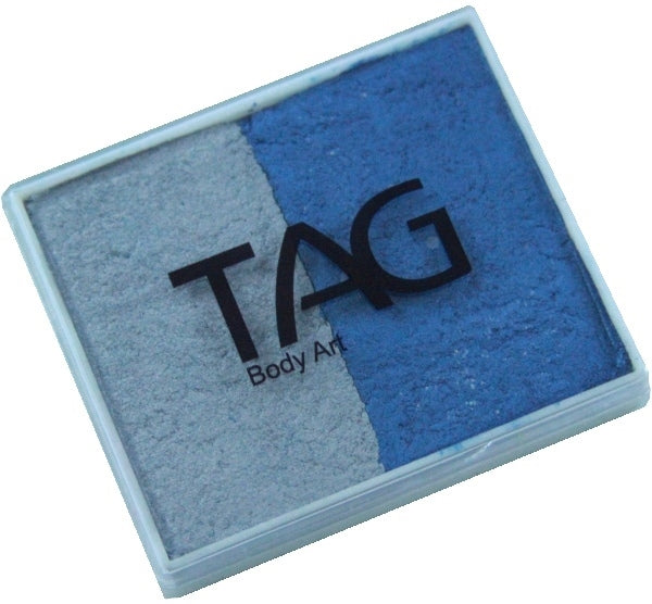 TAG Face Paint - Split Cake - Pearl Blue/Pearl Silver - 50 grams
