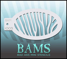 Bad Ass Mini Stencil - 1003 Zebra Stripes Stencil Bad Ass Stencils