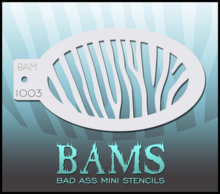 Bad Ass Mini Stencil - 1003 Zebra Stripes Stencil
