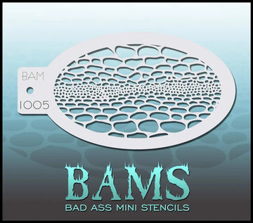 Bad Ass Mini Stencil - 1005 Snake Skin Stencil Bad Ass Stencils