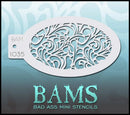 Bad Ass Mini Stencil - 1035 Hearts and Swirls Stencil Bad Ass Stencils