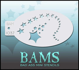 Bad Ass Mini Stencil - 1037 Shooting Stars Stencil Bad Ass Stencils