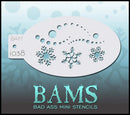 Bad Ass Mini Stencil - 1038 Snowflakes Stencil Bad Ass Stencils