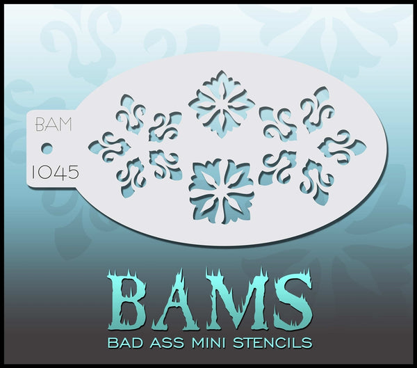 Bad Ass Mini Stencil - 1045 Snowflakes Stencil
