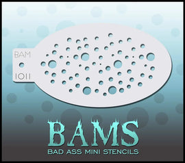Bad Ass Mini Stencil - 1011 Dots Stencil Bad Ass Stencils