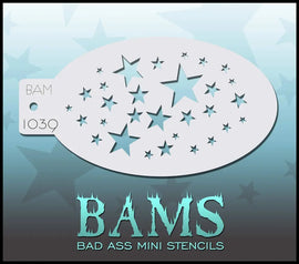 Bad Ass Mini Stencil - 1039 Stars Stencil Bad Ass Stencils