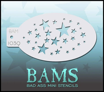 Bad Ass Mini Stencil - 1039 Stars Stencil Bad Ass Stencils
